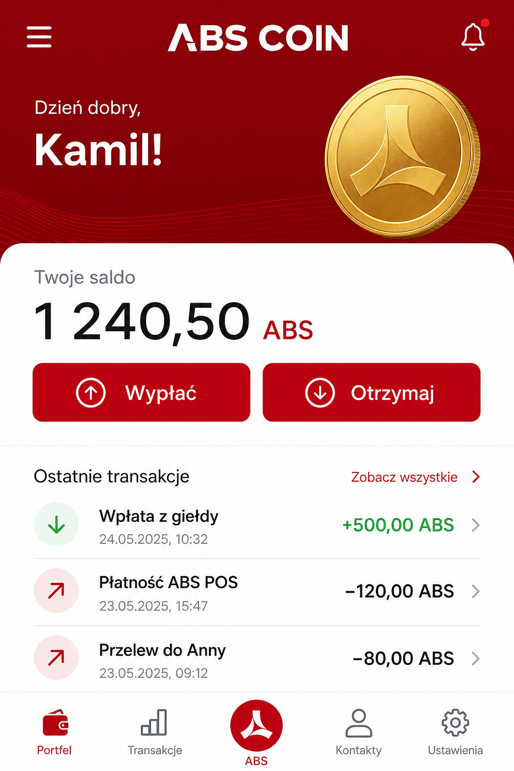 Aplikacja ABS Coin